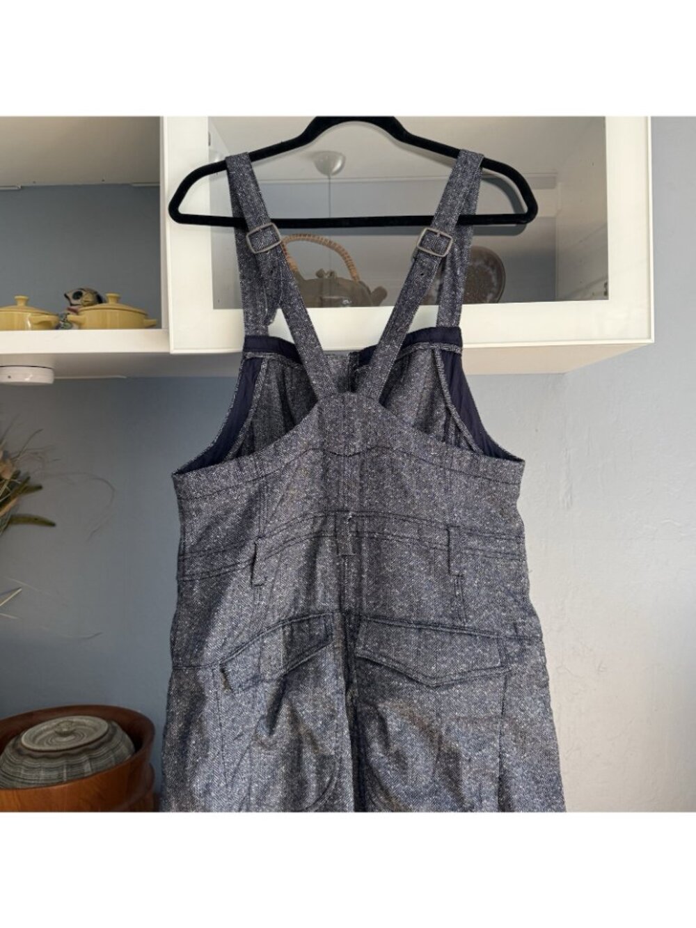 Free People Leonie Menswear Overalls Wool Blend Boho Zip Front - Picture 5 of 9